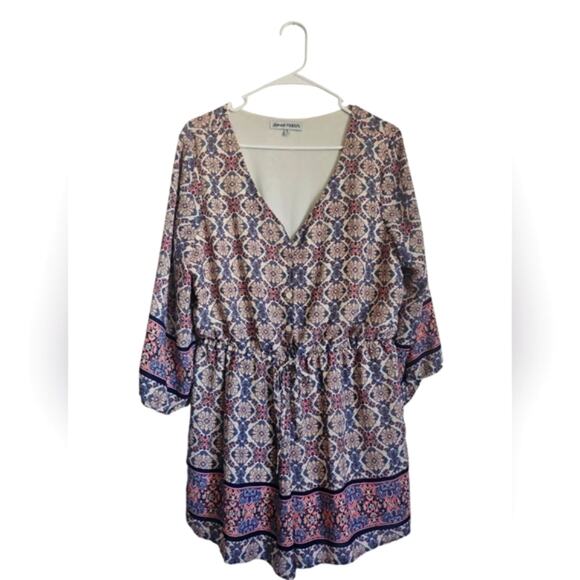 Almost Famous Patterned Romper - Picture 1 of 6